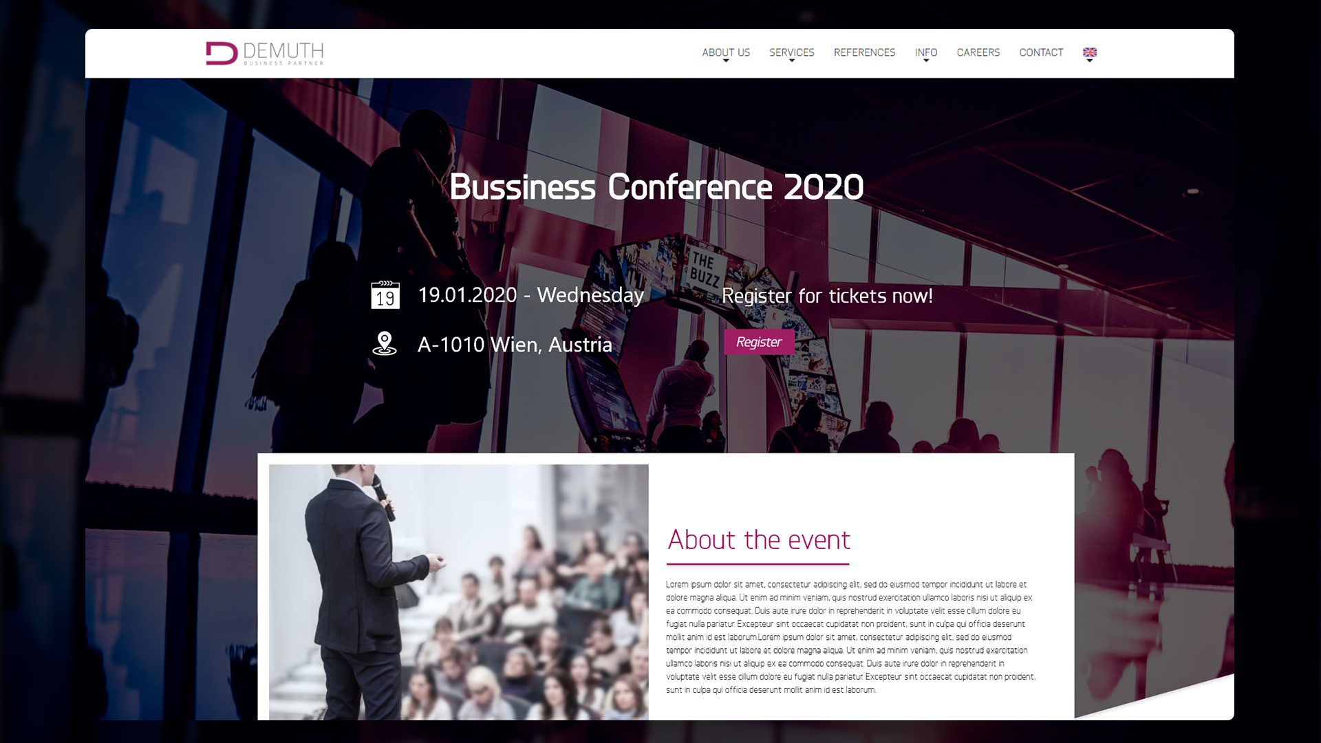 Event Planner – Landing Page